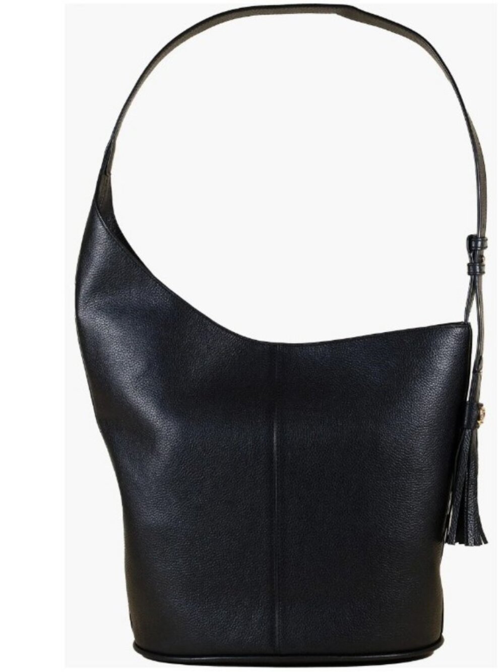 SAM EDELMAN Astrid leather tassel large bucket shoulder bag + Dust bag BLACK